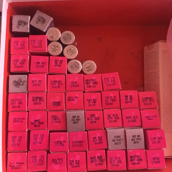 All the lip stick colors I currently have