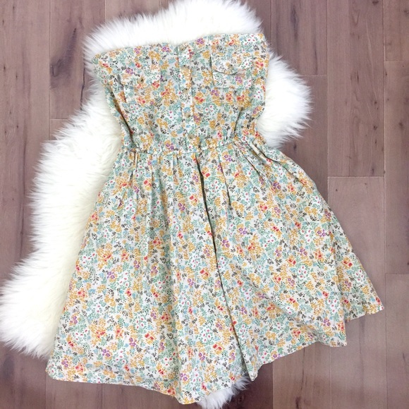 Mango Dresses & Skirts - MANGO | Floral Strapless Dress