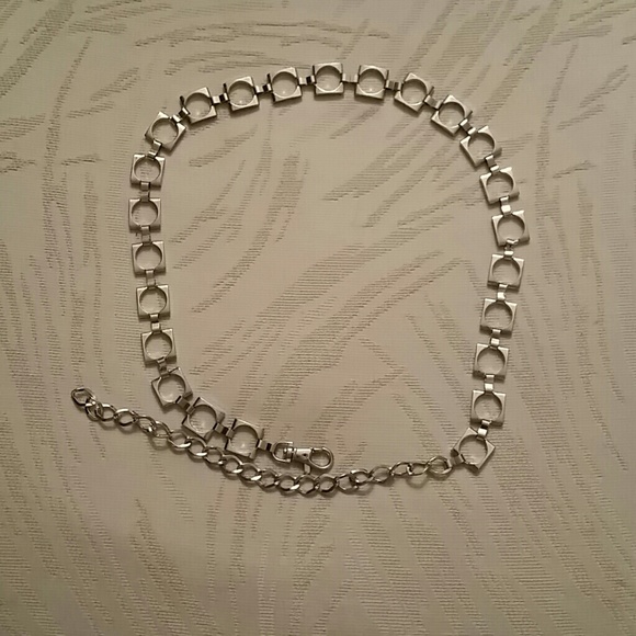 Silver chain belt