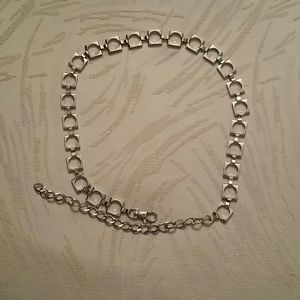 Silver chain belt