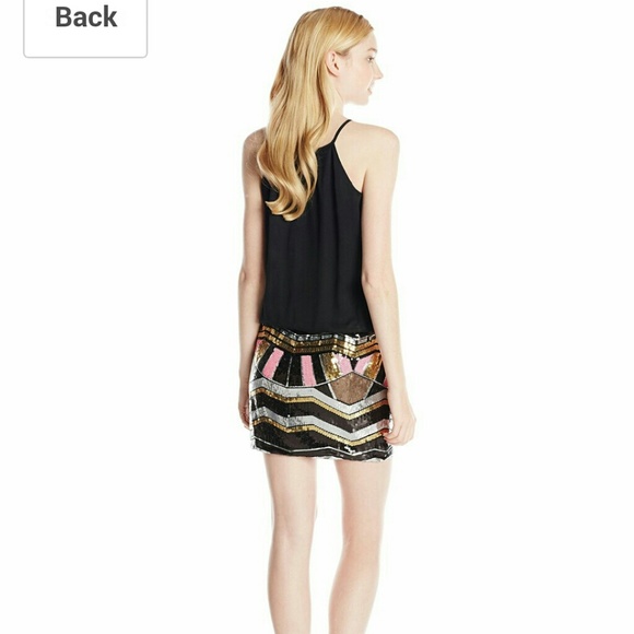 Junior sequin 2fer Blouson Dress - Picture 2 of 4