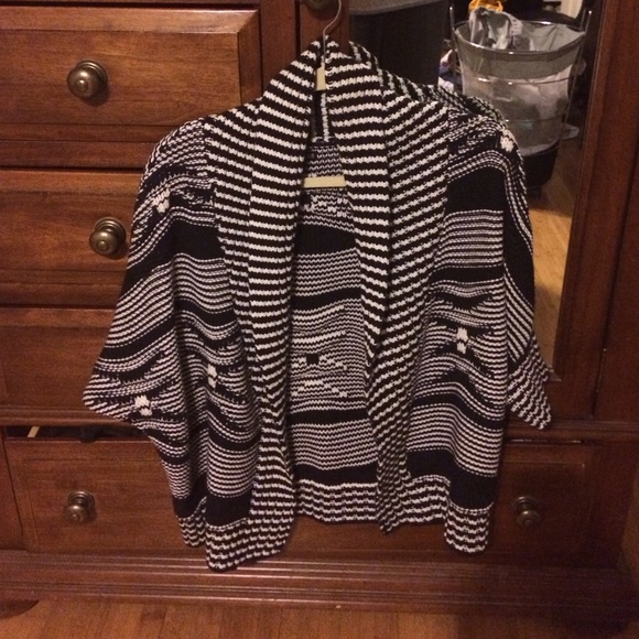 Express Black & white sweater size small