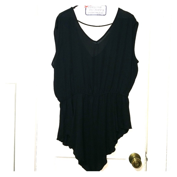Plus Size black top, sheer
