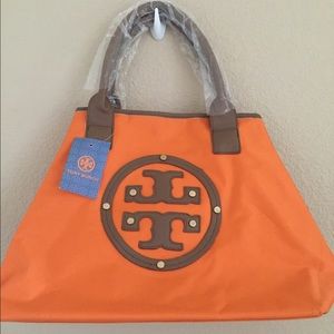 Tory Burch inspired orange tote