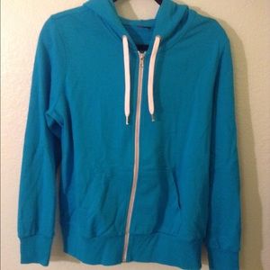 Casual zip-up blue hoodie -only worn once