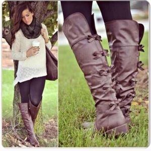 NEW BOW BACK RIDING BOOTS SIZE 6 BROWN