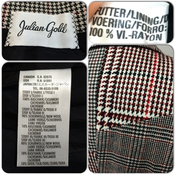 Escada - Cashmere,new wool,silk blend houndstooth blazer - Picture 3 of 4