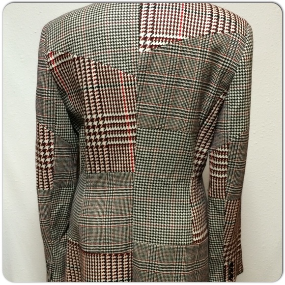 Escada - Cashmere,new wool,silk blend houndstooth blazer - Picture 4 of 4