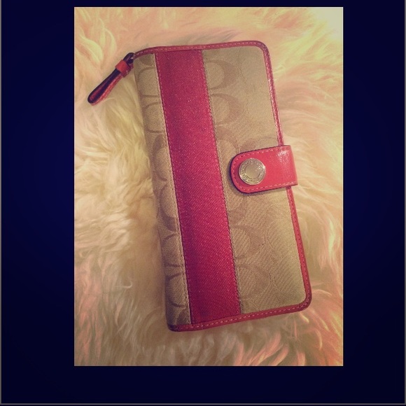 Coach orange wallet