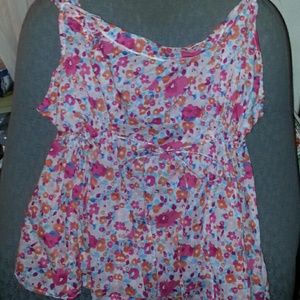 Old Navy light floral tank top