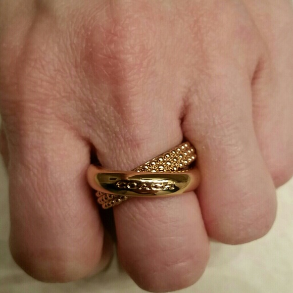 Coach Jewelry - Authentic Coach beaded link ring set