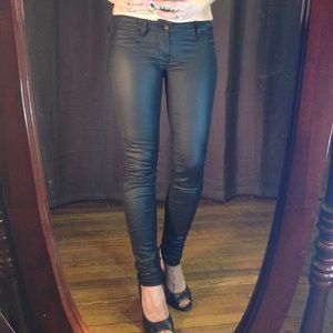 Bullhead black waxed denim