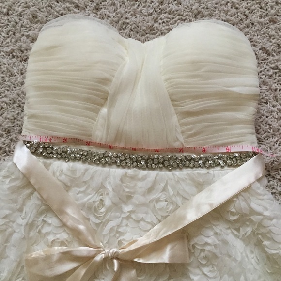 As You Wish Ivory Cocktail Wedding Dress, sz 5 - Picture 2 of 4