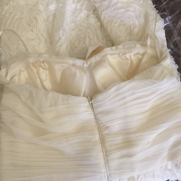 As You Wish Ivory Cocktail Wedding Dress, sz 5 - Picture 3 of 4