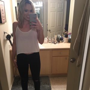 Crop White PacSun Tank Top