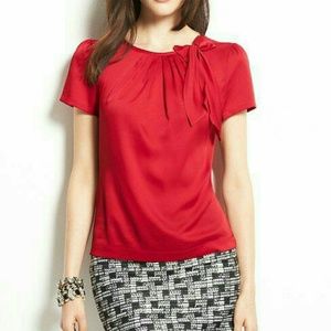 Ann Taylor red top