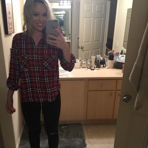 PacSun Red Flannel with studs