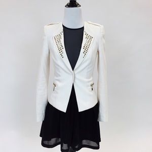 Ivory Studded Blazer