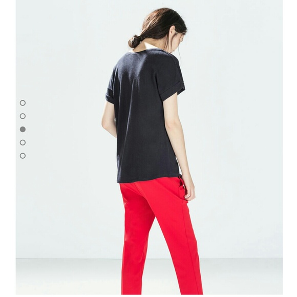 🎁 SOLD🎁ZARA "I Hate Mondays" Embroidered Shirt - Picture 3 of 4