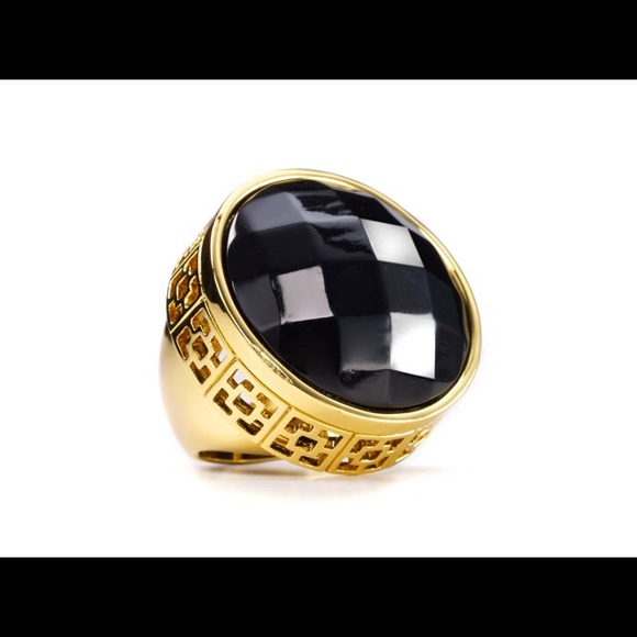 Trina Turk authentic SHANGHAI Black resin ring 7