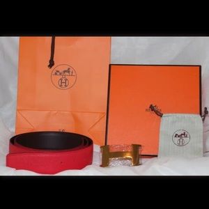 Authentic Hermes Reversible  belt kit size 105cm