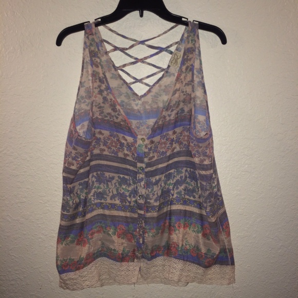 Vintage button up tank