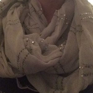 White/Silver Bling Infiniti Scarf