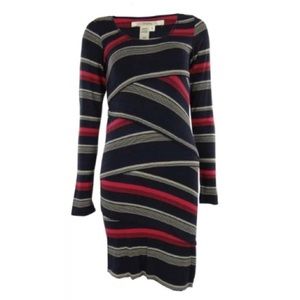 NWT $98 Multi-Striped Bandage Dress M