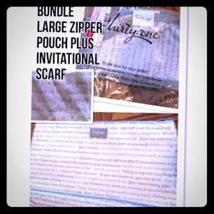 Thirty-one zipper pouch and scarf