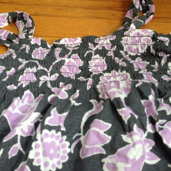 Grey and purple floral kids tank - Picture 3 of 3