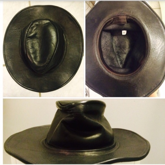 Wrangler Leather cow girl hat.