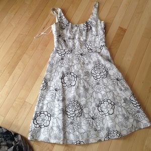 Black and white flower dress