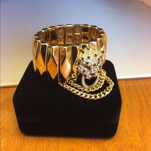 Cheetah Face Stretch Bracelet