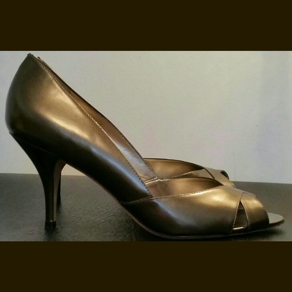 🎀Metallic Copper Peep Toe Work Party Heel Pump🎀 - Picture 2 of 3