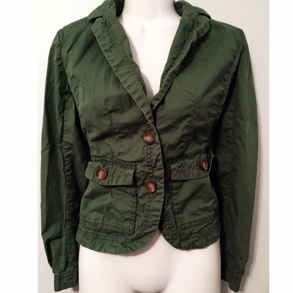 J. Crew Green Classic Twill Chino Jacket