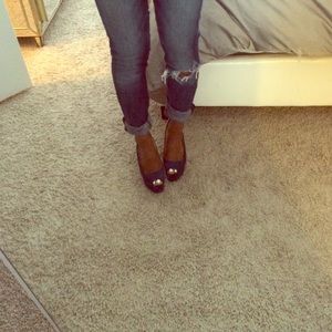 Deep Navy Blue sling backs