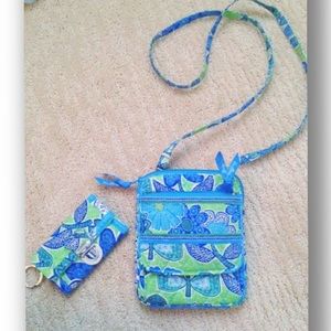 Quilted Vera Bradley cross body & clutch