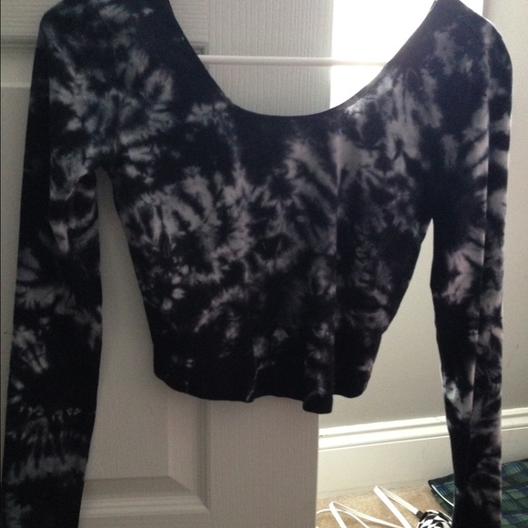 Garage Tye Dye Long Sleeve Crop Top - Picture 1 of 1
