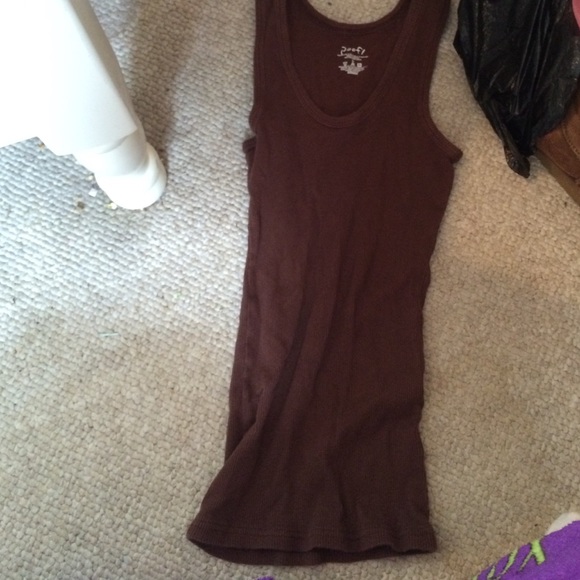 plain brown comfortable tank