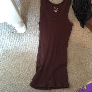 plain brown comfortable tank