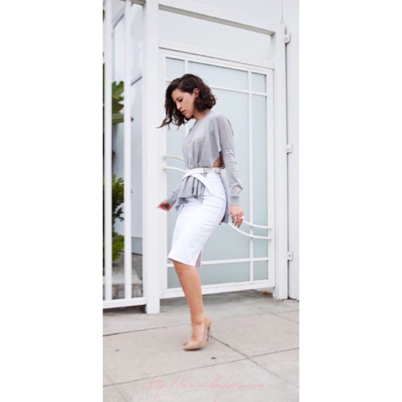 White Pencil Skirt