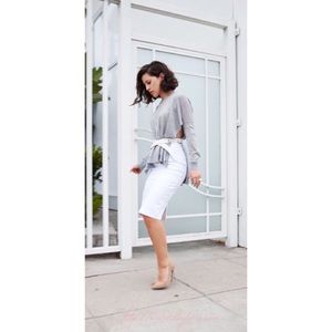 White Pencil Skirt