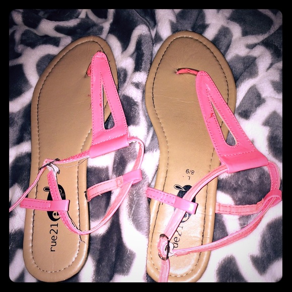 Hot pink sandals