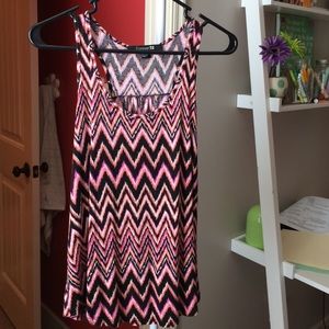 chevron pink and black tank