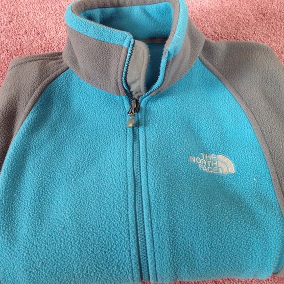 Blue and grey northface size large