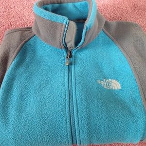 Blue and grey northface size large