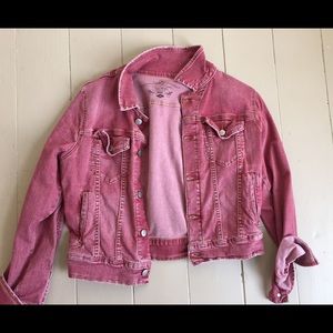 Red Jean jacket from Free People