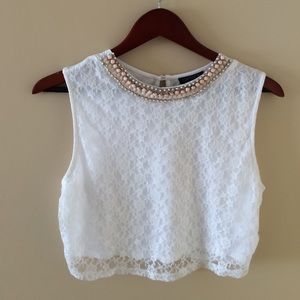 A cropped top from TopShop