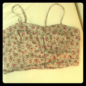 Pins and needles floral crop top