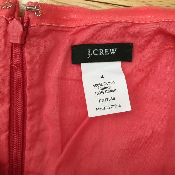 J. CREW | Pink Swiss Dot Strapless Dress - Picture 4 of 4